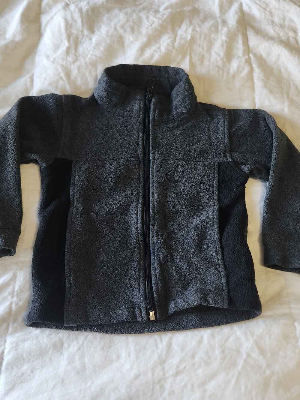 Columbia Kids Dark Gray and Black Fleece Jacket - Full Zip